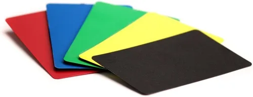 Brybelly Juego de 5 tarjetas cortadas de plástico tamaño puente (colores surtidos)