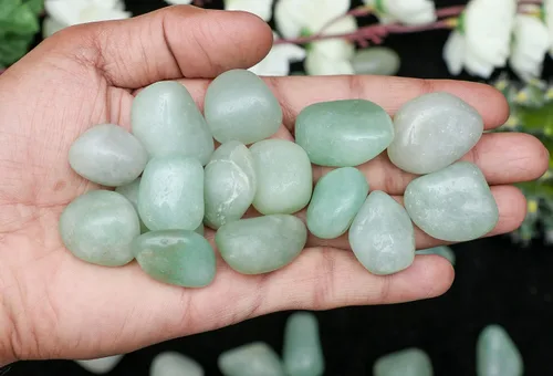 Miniatura 5 de Crocon 1LB Jade Verde piedras rodadas y cristales a granel 2000+ quilates kit de cristales naturales para curación de Reiki, piedras pulidas
