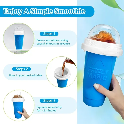Miniatura 5 de Taza de granizado Slushie Maker Cup, Taza de granizado mágica congelada - ¡Crea deliciosos granizados en cualquier lugar con esta divertida y genial
