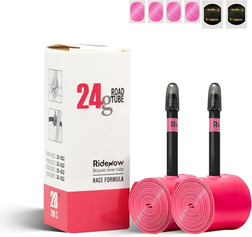 Miniatura 20 de Ridenow 2-Pack Bike Inner Tube for 700/18C-28C, 700/18C-32C,700/28C-38C with 45/65/85 mm Metal &TPU Presta Valves for Road Bikes, Super Light