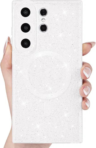 Miniatura 17 de Svanove Funda magnética con purpurina para Samsung Galaxy S22, compatible con Magsafe Cute, brillante, brillante, estética, dura y brillante