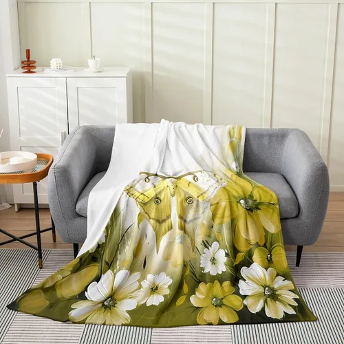Miniatura 7 de Erosebridal Manta de abeja de 40 x 50 pulgadas, manta de sherpa cálida con estampado de animales 3D para sofá de cama, manta de microfibra suave