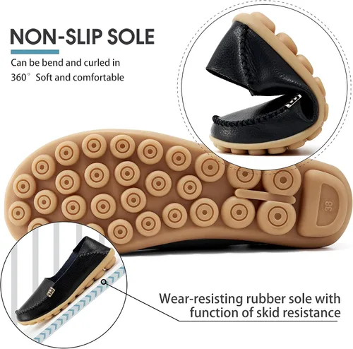 Miniatura 4 de Ablanczoom Womens Loafers Slip-Ons Shoes Comfortable Round Toe Moccasins Driving Loafer Walking Flats Dress Shoes for Women