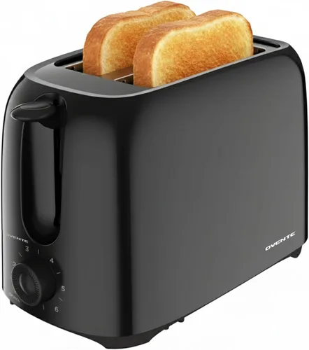Miniatura 11 de OVENTE Tostadora eléctrica de 2 rebanadas con ajuste selector de tostado de 6 tonos, diseño compacto y bandeja de migas extraíble, potencia de 700