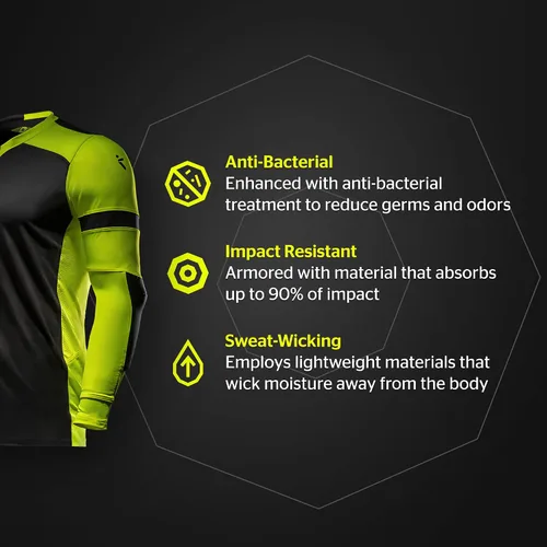 Miniatura 18 de Storelli ExoShield Gladiator Goalkeeper Jersey, High-Impact Protection, Sweat-Wicking, Breathable Athletic Shirt for Soccer
