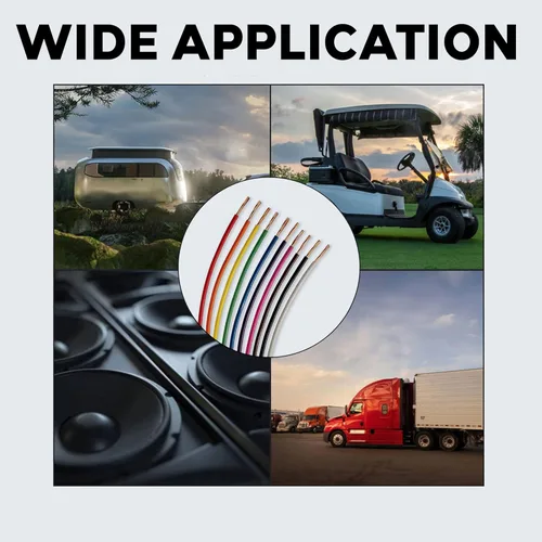 Miniatura 8 de BEST CONNECTIONS Cable primario automotriz – 100 pies (varias opciones de color) Ideal para remolques, altavoces y circuitos de iluminación Verde