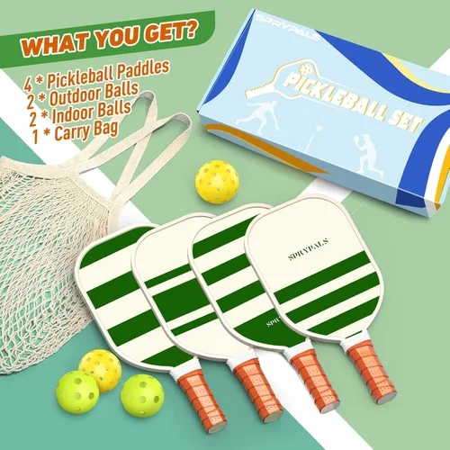 Miniatura 7 de Pickleball Paddles,USAPA Approved Pickleball Paddles Set Premium Pickleball Paddle, 4 Pickleball Balls & 1 Carry Bag Gifts for Women Men Beginners &