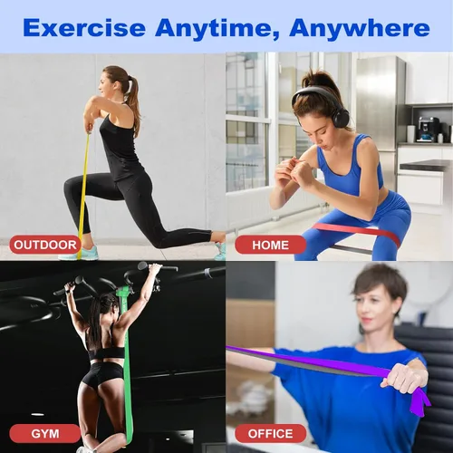 Miniatura 6 de WIKDAY Resistance Bands, Pull Up Bands, Workout Bands for Exercise, Thick Heavy Resistance Band Set with Door Anchor, Elastic Bands for Body