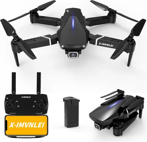 X9 4K GPS Drone con cámara para adultos principiantes, cuadricóptero FPV RC plegable, posicionamiento de flujo óptico, retorno automático, sígueme,