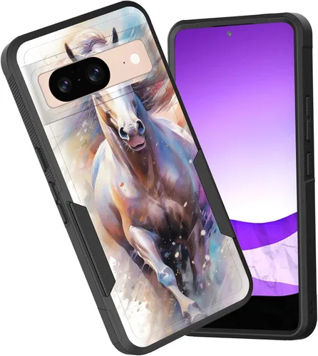 Miniatura 48 de Funda para Pixel 6A, funda híbrida de doble capa resistente a prueba de golpes de policarbonato duro de silicona suave TPU para Google Pixel 6A