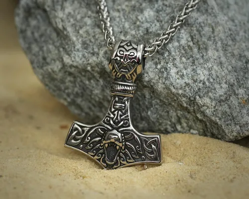 Miniatura 72 de Baldur Jewelry - Collar de martillo Thors Mjölnir - Colgante de martillo de Thor nórdico vikingo joyería vikingo - Collar Thor - Regalos Thor