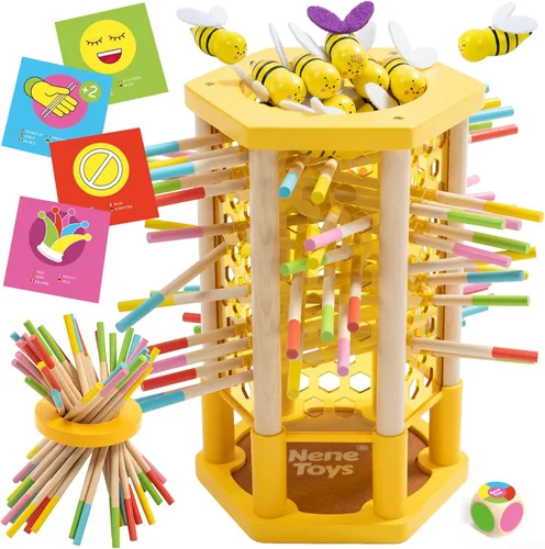 Miniatura 9 de Nene Toys BALLFALL - Juego de mesa de madera Montessori para niños de 3 a 9 años - Juguete educativo para habilidades motoras finas y pensamiento