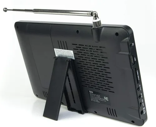 Miniatura 5 de Tyler 9" 1080p TV LCD portátil con monitor, batería recargable, capacidad inalámbrica, HD-TV, USB, tarjeta SD, AC/DC, control remoto, soporte