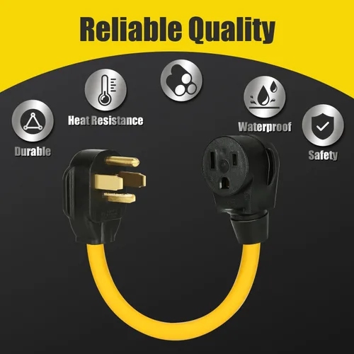 Miniatura 5 de PLIS Cable adaptador de soldador NEMA 14-30P a 6-50R, enchufe macho de secadora de 30 amperios de 4 clavijas a conector hembra de soldador de 50