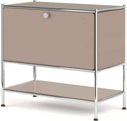 Miniatura 10 de Mesa auxiliar de metal con puerta de solapa, 27.5 pulgadas de altura, muebles modernos de bricolaje para el hogar, oficina, vestíbulo, dormitorio