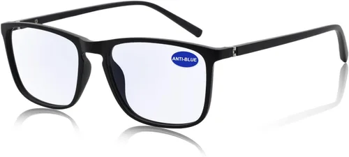 Miniatura 11 de MARE AZZURO Lentes de Lectura Grandes con Bloqueo de Luz Azul para Hombres Lentes para Computadora 0 1.0 1.25 1.5 1.75 2.0 2.25 2.5 2.75 3.0 3.5 4.0