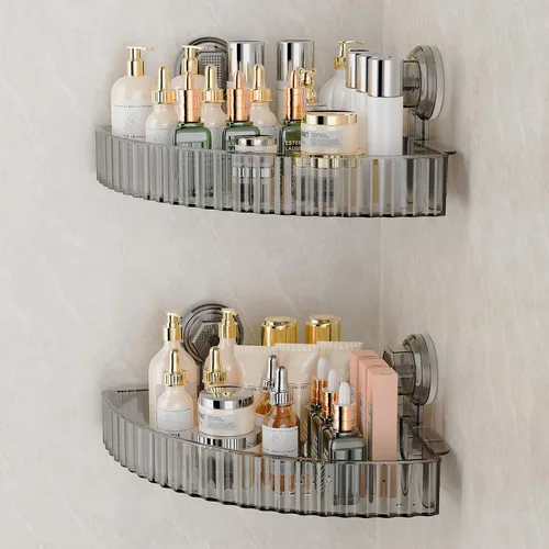 Miniatura 9 de Organizador de ducha esquinero con ventosa para baño, decoración del hogar y cocina, sin capacidad de perforación, estantes de ducha extraíbles