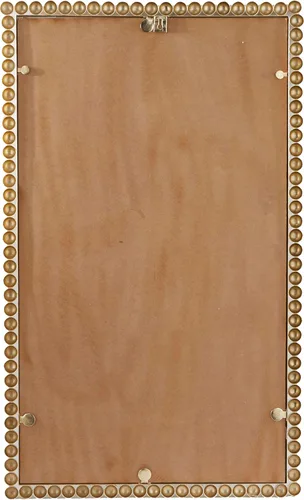 Miniatura 3 de CosmoLiving by Cosmopolitan Espejo de pared de metal para habitación, espejo de entrada con detalles de cuentas, espejo montado en la pared 24 x 1 x