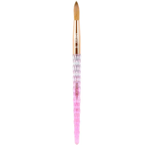 Miniatura 24 de Kiara Sky Pincel Acrílico #8 - Negro 100% Puro Kolinsky Mango de Corte de Cristal y Resistente al Acetona