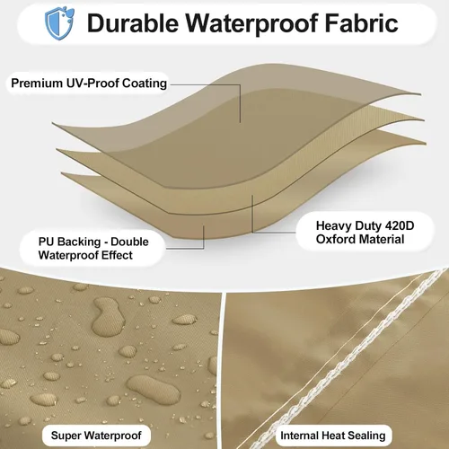 Miniatura 2 de Cubiertas impermeables para calentador de patio al aire libre OutdoorLines con cremallera y bolsa de almacenamiento, cubierta resistente al polvo