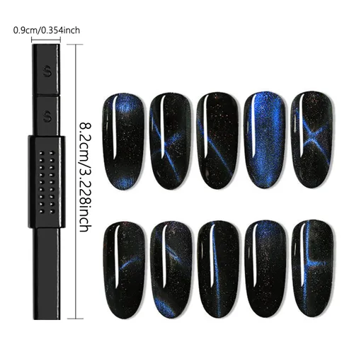 Miniatura 7 de 5 imanes de ojos de gato 3D para uñas, ojos de gato, esmalte magnético de uñas de gel, bolígrafo magnético de doble cabeza, imanes de manicura