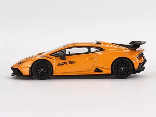 Miniatura 3 de Lambo Huracan STO Arancio Borealis Orange Metallic Edición limitada a 4800 piezas en todo el mundo 1/64 Modelo de auto fundido a presión por True