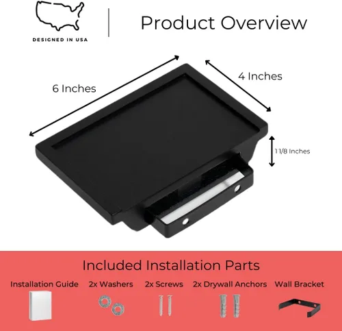 Miniatura 3 de Estante de pared pequeño 6 x 4 pulgadas Mini estantes decorativos Estante esquinero pequeño montado en la pared para baño, sala de estar