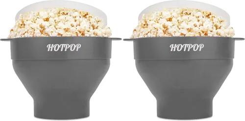 Miniatura 25 de El original Hotpop - Palomitas de maíz para microondas, máquina de palomitas de silicona, cuenco plegable sin BPA y apto para lavavajillas - 20 Gris