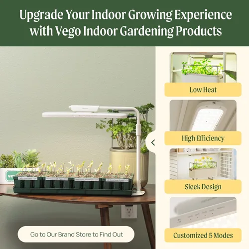 Miniatura 8 de Vego garden Seedling Suite Products, paquete de 8 bandejas de plántulas jumbo con tapas de bandeja de plántulas y bandejas de riego inferiores de 10