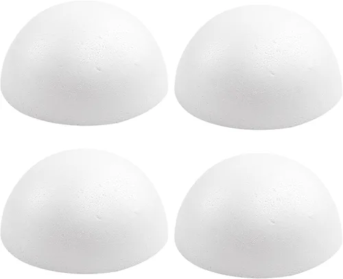 Miniatura 7 de Crafjie 2 piezas de 8 pulgadas de bolas de espuma blancas semirredondas de poliestireno, bolas de espuma para manualidades, bolas de espuma
