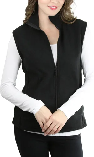 Miniatura 4 de ToBeInStyle Chaqueta de forro polar de cuello alto con cremallera para mujer
