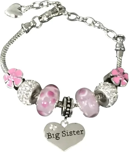 Miniatura 6 de Infinity Collection Pulsera para hermanas, joyería para hermanas, pulsera de hermana mayor, pulsera rosa para hermana mayor, regalo para hermanas