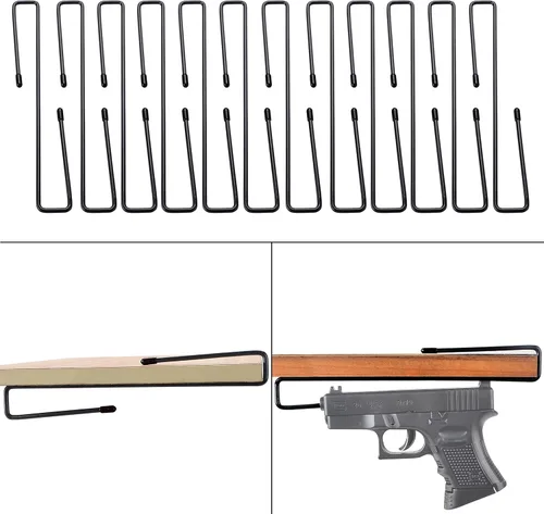 Miniatura 8 de Adoreal 10 soportes para pistolas, estante seguro para pistolas o apilar en el gabinete de armas, accesorio seguro para armas, organizador