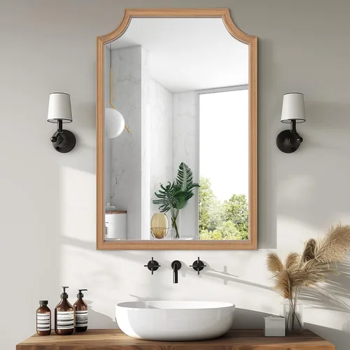 Miniatura 46 de WallBeyond Espejo de longitud completa para montar en la pared, 65 x 22 pulgadas, espejo de suelo con marco de madera rústica, espejo grande