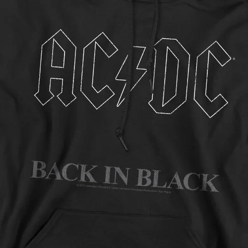 Miniatura 3 de Popfunk ACDC Back in Black Logo Sudadera con capucha