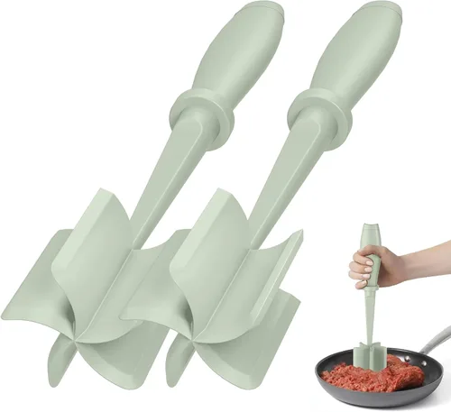 Miniatura 9 de 2 piezas de picadora de carne, molinillo de hamburguesa mejorado, picadora de carne premium resistente al calor para carne molida, herramienta