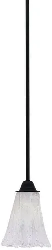 Miniatura 261 de Toltec Lighting Paramount - Mini colgante de 1 luz en acabado negro mate con cristal de arte perla de 7 pulgadas y estilo negro