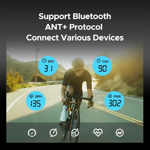 Miniatura 6 de GEOID CC500 Bike Computer GPS, velocímetro inalámbrico para bicicleta, ANT+ Bluetooth 2.5 pulgadas Bicicleta, IPX6 impermeable ciclismo computadora
