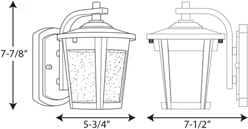 Miniatura 3 de Progress Lighting P6077-3130K9 Craftsman/Mission One Wall Lantern de la colección Format en acabado negro, accesorio de iluminación de 6.13 pulgadas