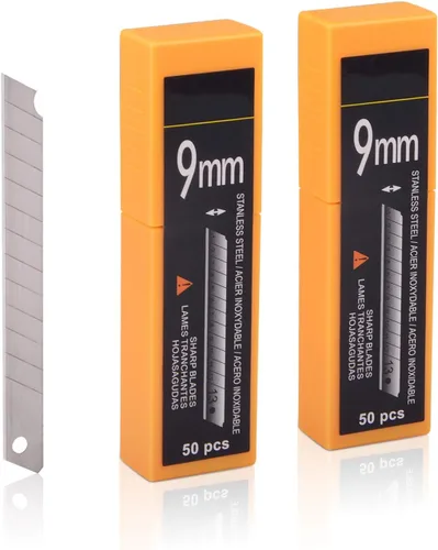 Miniatura 9 de FOSHIO Hojas de Repuesto para Cuchillo de Arte Universal de 30 Grados con Corte de Snap-off, Material de Acero al Carbono de Alta Dureza, Hojas