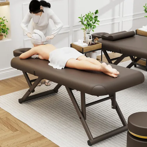 Miniatura 8 de pouseayar Mesa de masaje ajustable con almohada facial y reposacabezas, resistente y sólida, silenciosa y fácil de ajustar, respaldo ajustable