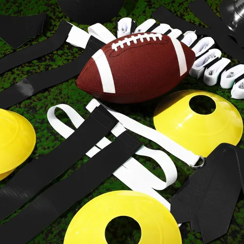 Miniatura 4 de Sintege Juego de cinturón de fútbol con bandera de 14 jugadores, bandera de fútbol ajustable y cinturones, regalos para jóvenes y adultos