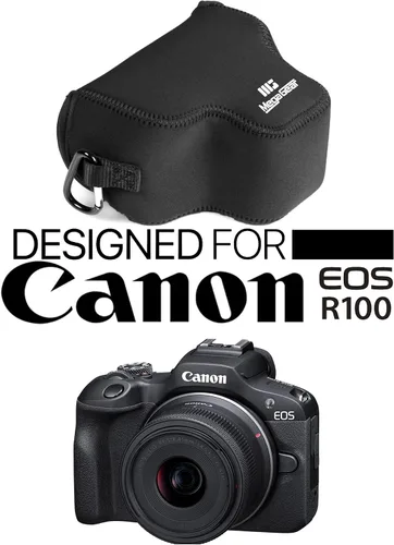 Miniatura 2 de Mega Gear - Funda de neopreno para cámara Canon EOS R100 (0.709-1.772 in), elegante y protectora para fotografía digital, color negro