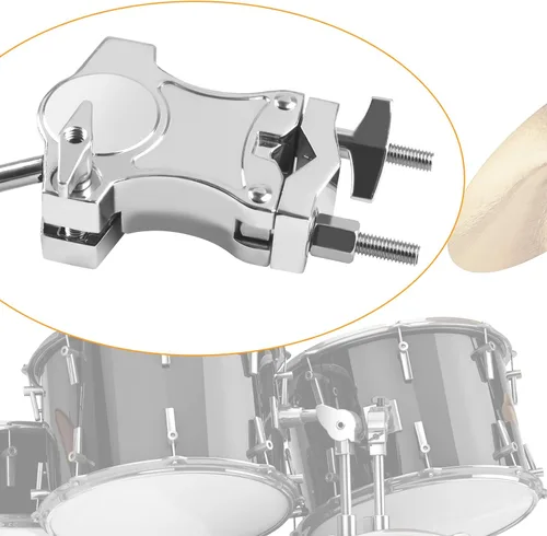 Miniatura 6 de Abrazadera L-Rod para Cencerros, Abrazaderas de Címbolo de Aleación de Zinc para Montajes de Tambores, Soporte de Montaje para Percusión