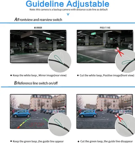 Miniatura 3 de Cámara de visión nocturna impermeable IP68 de 170 grados de visión trasera para coche, cámara de marcha atrás, color universal, CMOS, chip de imagen