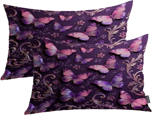 Miniatura 79 de Shrahala Funda de almohada decorativa de castillo oscuro de Halloween, casa con murciélagos de bruja, esqueleto, funda de almohada cuadrada mezclada