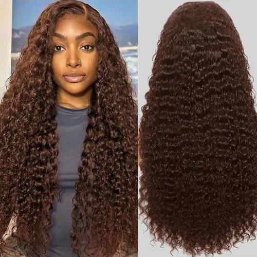 Miniatura 16 de Pelucas de cabello humano ondulado con encaje frontal transparente HD de 13 x 6 pulgadas, densidad 200, pelucas de ondas profundas para mujer