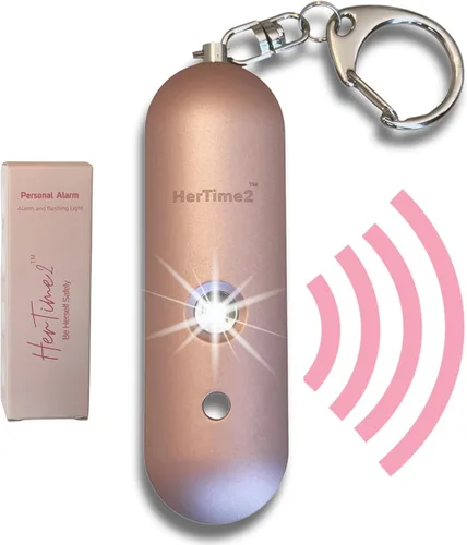 Miniatura 8 de HerTime2 Alarma Personal para Mujeres Adultos Personas Mayores – Viaja Seguro e Impermeable Sirena de Autodefensa – Llavero de Seguridad – Extra
