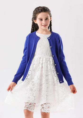 Miniatura 2 de SMILING PINKER cardigan de cuello redondo para niñas