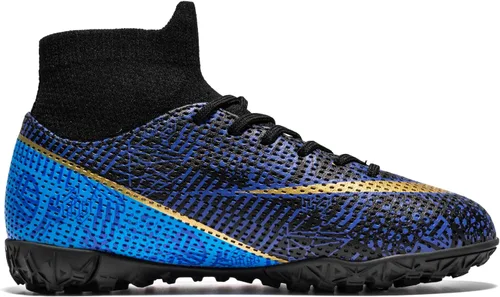 Miniatura 5 de oTzTTzTo Zapatos de fútbol de césped para niños y niñas, zapatos de fútbol sin cordones